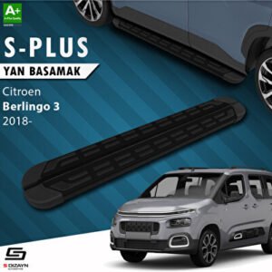 S-Dizayn Citroen Berlingo 3 S-Plus Siyah Araca Özel Yan Basamak 203 cm 2018 ve Üzeri