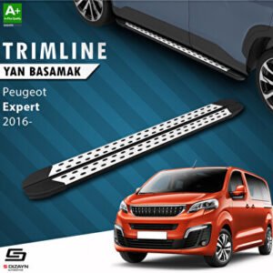 S-Dizayn Peugeot Expert 3 Uzun Şase Trimline Gri Araca Özel Yan Basamak 248 cm 2016 ve Üzeri