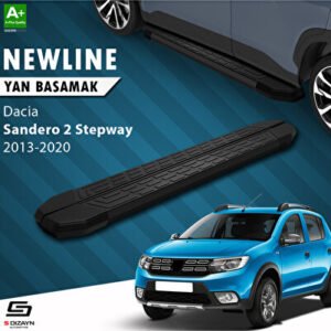Dacia Sandero 2 Stepway NewLine Siyah Araca Özel Yan Basamak 173 cm 2013-2020