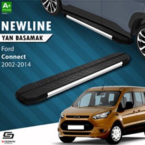 S-Dizayn Ford Connect Uzun Şase Newline Krom Araca Özel Yan Basamak 209 cm 2002-2014