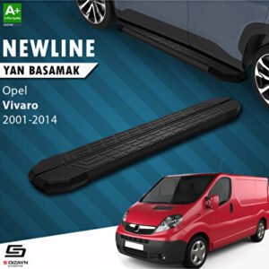 S-Dizayn Opel Vivaro A Uzun Şase Newline Siyah Araca Özel Yan Basamak 269 cm 2001-2014