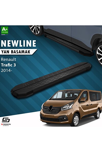 1_org_zoom-2199.jpg Renault Trafic 3 Kısa Şase NewLine Siyah Araca Özel Yan Basamak 223 cm 2014-2020 - Görsel 1