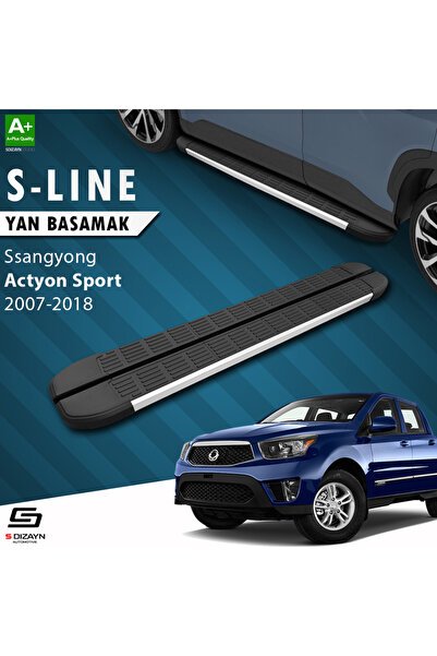 1_org_zoom-2210.jpg SsangYong Actyon Sports S-Line Alüminyum Araca Özel Yan Basamak 203 cm 2007-2018 - Görsel 1