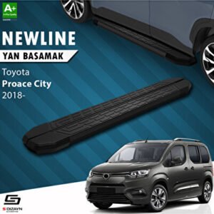 Proace City Kısa Şase NewLine Siyah Araca Özel Yan Basamak 203 cm 2018 ve Üzeri
