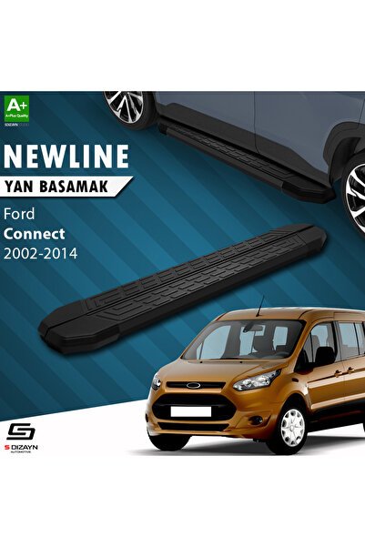 1_org_zoom-2219.jpg S-Dizayn Ford Connect Uzun Şase Newline Siyah Araca Özel Yan Basamak 209 cm 2002-2014 - Görsel 1