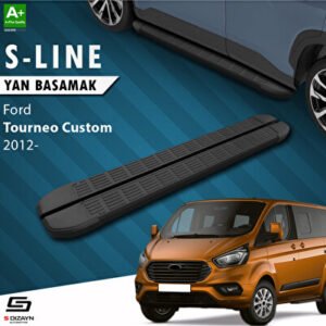 Ford Tourneo Custom Uzun Şase S-Line Siyah Araca Özel Yan Basamak 243 cm 2012-2023