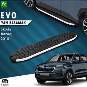 Skoda Karoq Evo Alüminyum Araca Özel Yan Basamak 173 cm 2018 ve Üzeri