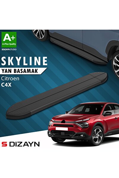 1_org_zoom-2290.jpg S-Dizayn Citroen C4 X Skyline Siyah Araca Özel Yan Basamak 183 cm 2022 ve Üzeri - Görsel 1