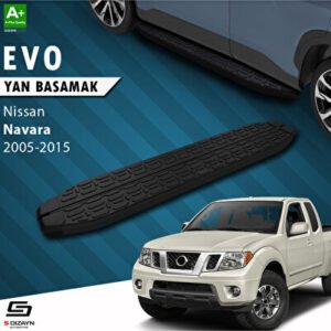 Nissan Navara 2 Evo Siyah Araca Özel Yan Basamak 203 cm 2005-2015