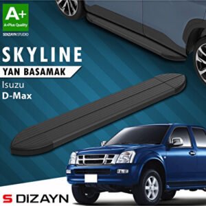 Isuzu D-Max Skyline Siyah Araca Özel Yan Basamak 203 cm 2007-2012