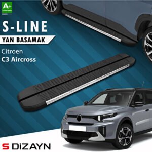 S-Dizayn Citroen C3 Aircross 2 S-Line Krom Araca Özel Yan Basamak 183 cm 2024 ve Üzeri