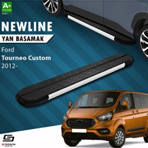 Ford Tourneo Custom Uzun Şase NewLine Alüminyum Araca Özel Yan Basamak 243 cm 2012-2023