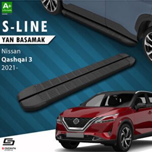 Nissan Qashqai 3 S-Line Siyah Araca Özel Yan Basamak 173 cm 2021 ve Üzeri