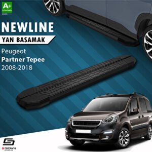 Peugeot Partner 2 Tepee NewLine Siyah Araca Özel Yan Basamak 193 cm 2008-2018