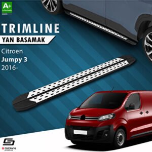 S-Dizayn Citroen Jumpy 3 Uzun Şase Trimline Gri Araca Özel Yan Basamak 248 cm 2016 ve Üzeri