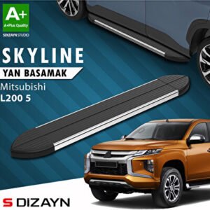 Mitsubishi L200 5 Makyajlı Skyline Krom Araca Özel Yan Basamak 203 cm 2019-2023