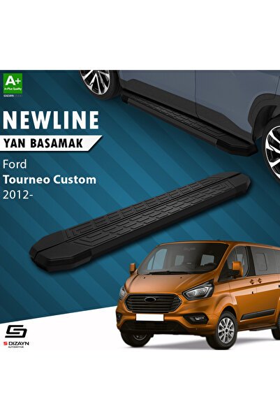 1_org_zoom-2542.jpg S-Dizayn Tourneo Custom Kısa Şase Newline Siyah Araca Özel Yan Basamak 209 cm 2012-2023 - Görsel 1