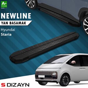 S-Dizayn Hyundai Staria S-Line Siyah Araca Özel Yan Basamak 233 cm 2021 ve Üzeri