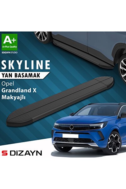 1_org_zoom-2577.jpg S-Dizayn Opel Grandland X Makyajlı Hybrid Skyline Siyah Araca Özel Yan Basamak 183 cm 2021-2024 OP-GX - Görsel 1