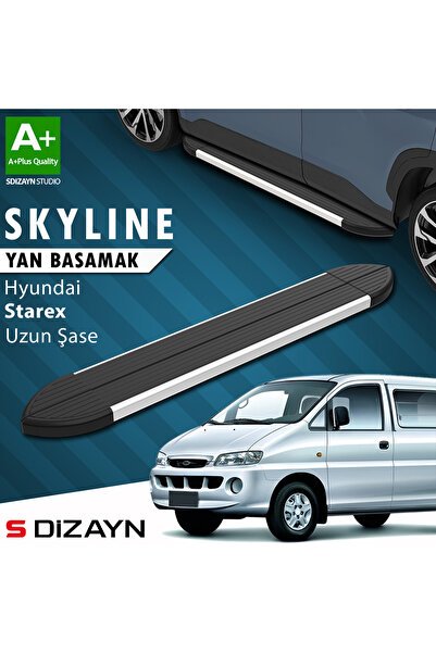 1_org_zoom-2584.jpg Hyundai H-1 Starex Uzun Şase Skyline Alüminyum Araca Özel Yan Basamak 213 cm 1998-2007 - Görsel 1