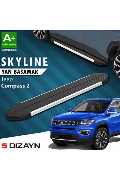 1_org_zoom-2585.jpg Jeep Compass 2 Skyline Alüminyum Araca Özel Yan Basamak 173 cm 2017 ve Üzeri - Görsel 1