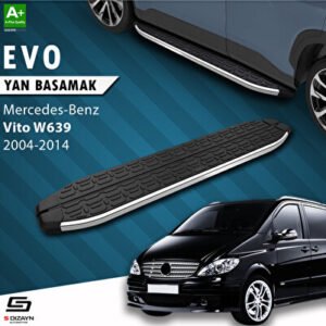 Mercedes Vito W639 Kısa Şase Evo Krom Araca Özel Yan Basamak 233 cm 2004-2014