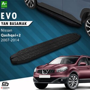 Nissan Qashqai +2 Evo Siyah Araca Özel Yan Basamak 183 cm 2007-2014