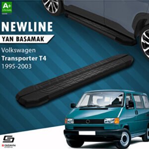 Volkswagen Transporter T4 Uzun Şase NewLine Siyah Araca Özel Yan Basamak 253 cm 1995-2003