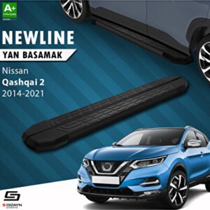 Nissan Qashqai 2 NewLine Siyah Araca Özel Yan Basamak 173 cm 2014-2021