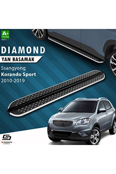 1_org_zoom-2684.jpg S-Dizayn SsangYong Korando Sport Diamond Krom Araca Özel Yan Basamak 203 cm 2010-2019 - Görsel 1