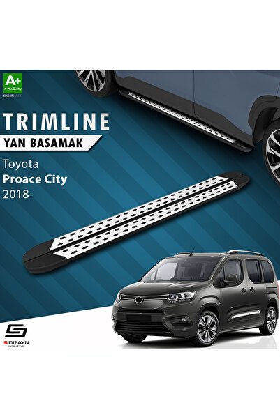 1_org_zoom-2690.jpg S-Dizayn Toyota Proace City Kısa Şase Trimline Gri Araca Özel Yan Basamak 202 cm 2018 ve Üzeri - Görsel 1