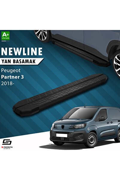 1_org_zoom-2742.jpg Peugeot Partner 3 NewLine Siyah Araca Özel Yan Basamak 203 cm 2018 ve Üzeri - Görsel 1