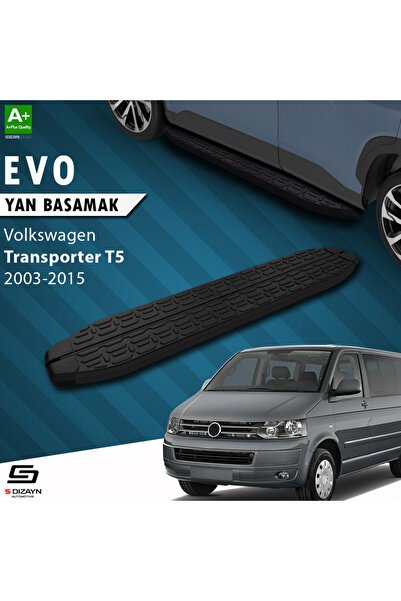 1_org_zoom-2752.jpg S-Dizayn Volkswagen Transporter T5 Uzun Şase Evo Siyah Araca Özel Yan Basamak 253 cm 2003-2015 - Görsel 1