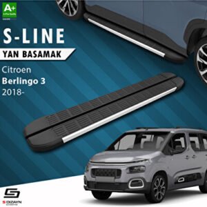 Citroen Berlingo 3 S-Line Alüminyum Araca Özel Yan Basamak 203 cm 2018 ve Üzeri