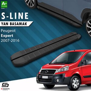 Peugeot Expert 2 Uzun Şase S-Line Siyah Araca Özel Yan Basamak 223 cm 2007-2016