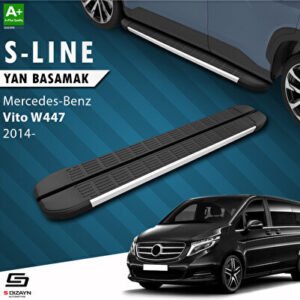 Mercedes Vito W447 Kısa Şase S-Line Alüminyum Araca Özel Yan Basamak 233 cm 2014 ve Üzeri