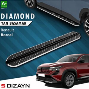 S-Dizayn Renault Boreal Diamond Krom Araca Özel Yan Basamak 183 cm 2025 ve Üzeri