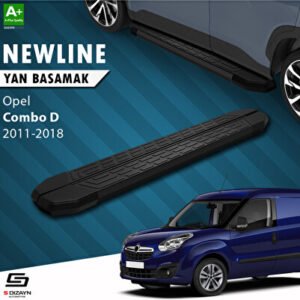 S-Dizayn Opel Combo D Uzun Şase Newline Siyah Araca Özel Yan Basamak 229 cm 2011-2018