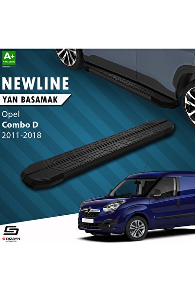1_org_zoom-2803.jpg S-Dizayn Opel Combo D Uzun Şase Newline Siyah Araca Özel Yan Basamak 229 cm 2011-2018 - Görsel 1