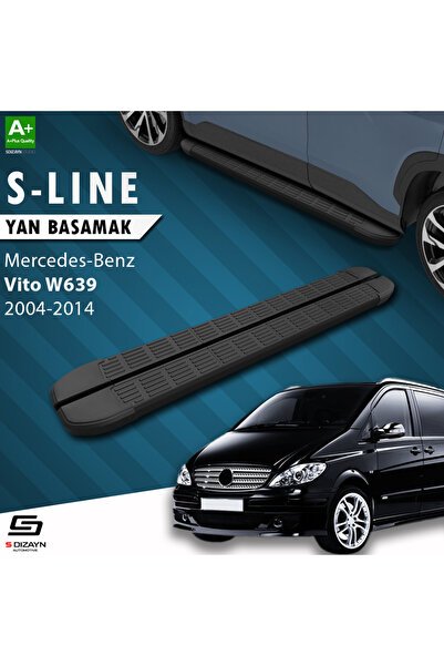 1_org_zoom-2807.jpg Mercedes Vito W639 Kısa Şase S-Line Siyah Araca Özel Yan Basamak 233 cm 2004-2014 - Görsel 1