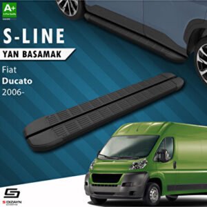 Fiat Ducato 3 Kısa Şase S-Line Siyah Araca Özel Yan Basamak 203 cm 2006 ve Üzeri