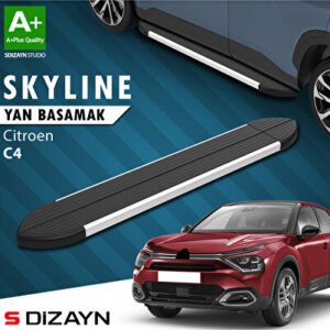 izayn Citroen C4 3 Skyline Alüminyum Araca Özel Yan Basamak 183 cm 2021 ve Üzeri