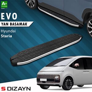 S-Dizayn Hyundai Staria Evo Krom Araca Özel Yan Basamak 233 cm 2021 ve Üzeri