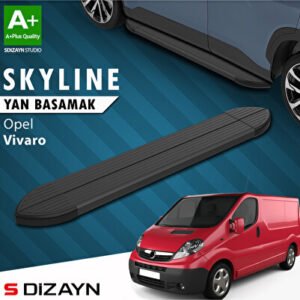 Opel Vivaro A Kısa Şase Skyline Siyah Araca Özel Yan Basamak 223 cm 2001-2014