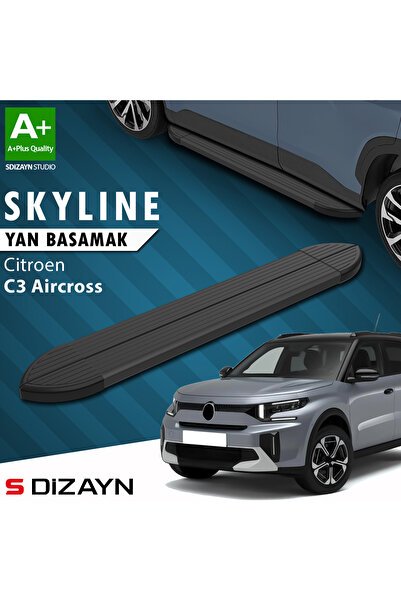 1_org_zoom-2862.jpg S-Dizayn Citroen C3 Aircross 2 Skyline Siyah Araca Özel Yan Basamak 183 cm 2024 ve Üzeri - Görsel 1