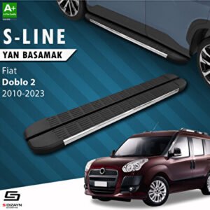 Fiat Doblo 2 Uzun Şase S-Line Krom Araca Özel Yan Basamak 223 cm 2010-2023
