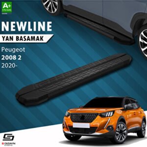 Peugeot 2008 2 NewLine Siyah Araca Özel Yan Basamak 183 cm 2020 ve Üzeri