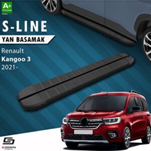 Renault Kangoo 3 S-Line Siyah Araca Özel Yan Basamak 193 cm 2021 ve Üzeri