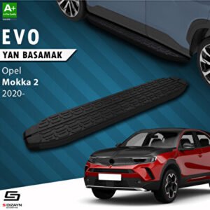 S-Dizayn Opel Mokka 2 Evo Siyah Araca Özel Yan Basamak 173 cm 2020 ve Üzeri