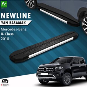 S-Dizayn Mercedes X-class Newline Krom Araca Özel Yan Basamak 203 cm 2018-2020